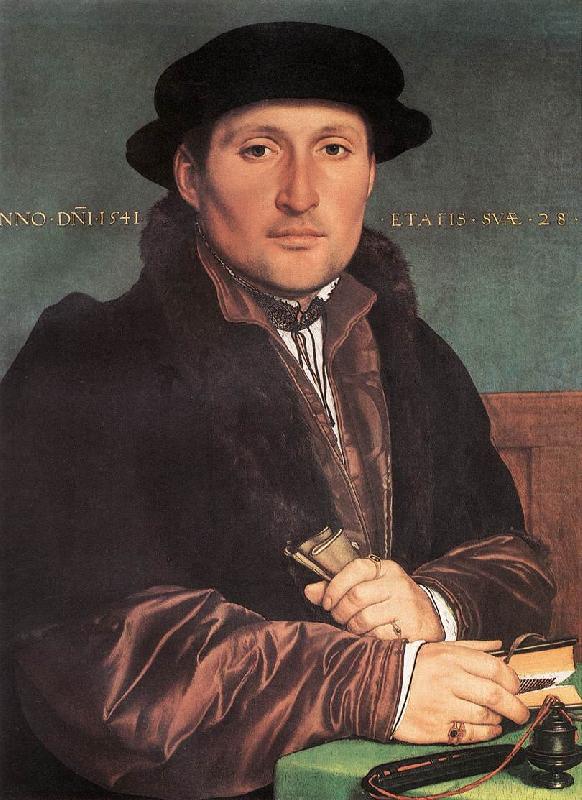 HOLBEIN, Hans the Younger Unknown Young Man at his Office Desk sf china oil painting image